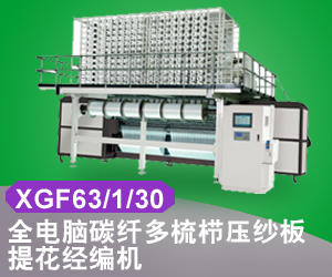 XGF63/1/30全电脑碳纤多梳栉压纱板提花经编机