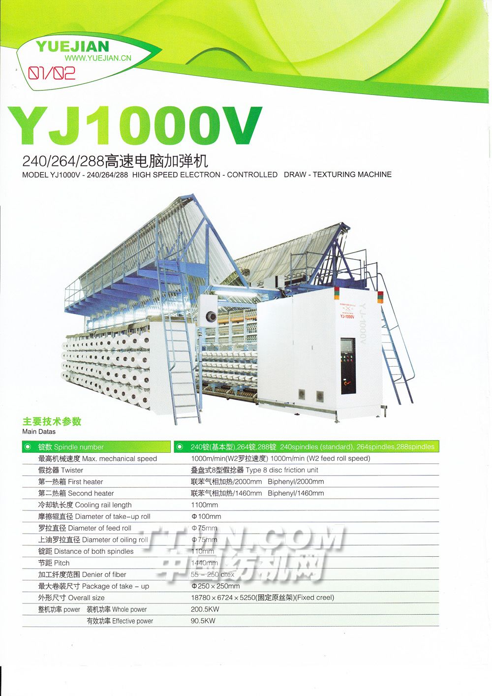 YJ1000V240\264\288高速电脑加弹机-越剑