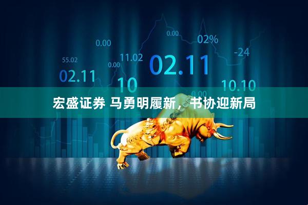 宏盛证券 马勇明履新，书协迎新局